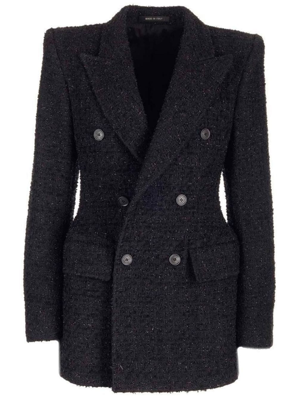 Balenciaga Hourglass Tweed-Blazer - Schwarz von Balenciaga