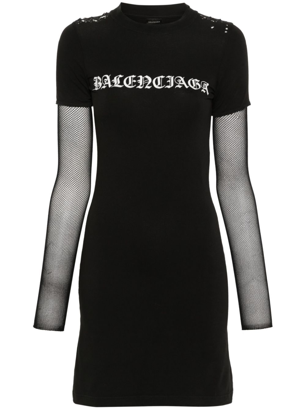 Balenciaga Jerseykleid mit Logo-Print - Schwarz von Balenciaga