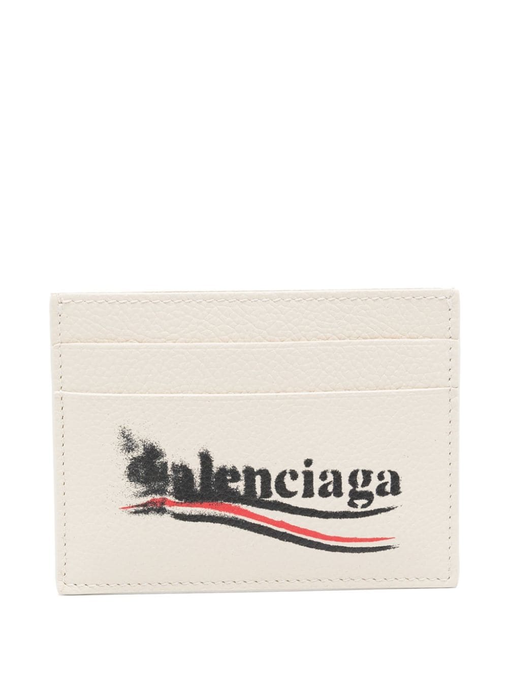 Balenciaga Kartenetui mit verwischtem Logo-Print - Nude von Balenciaga