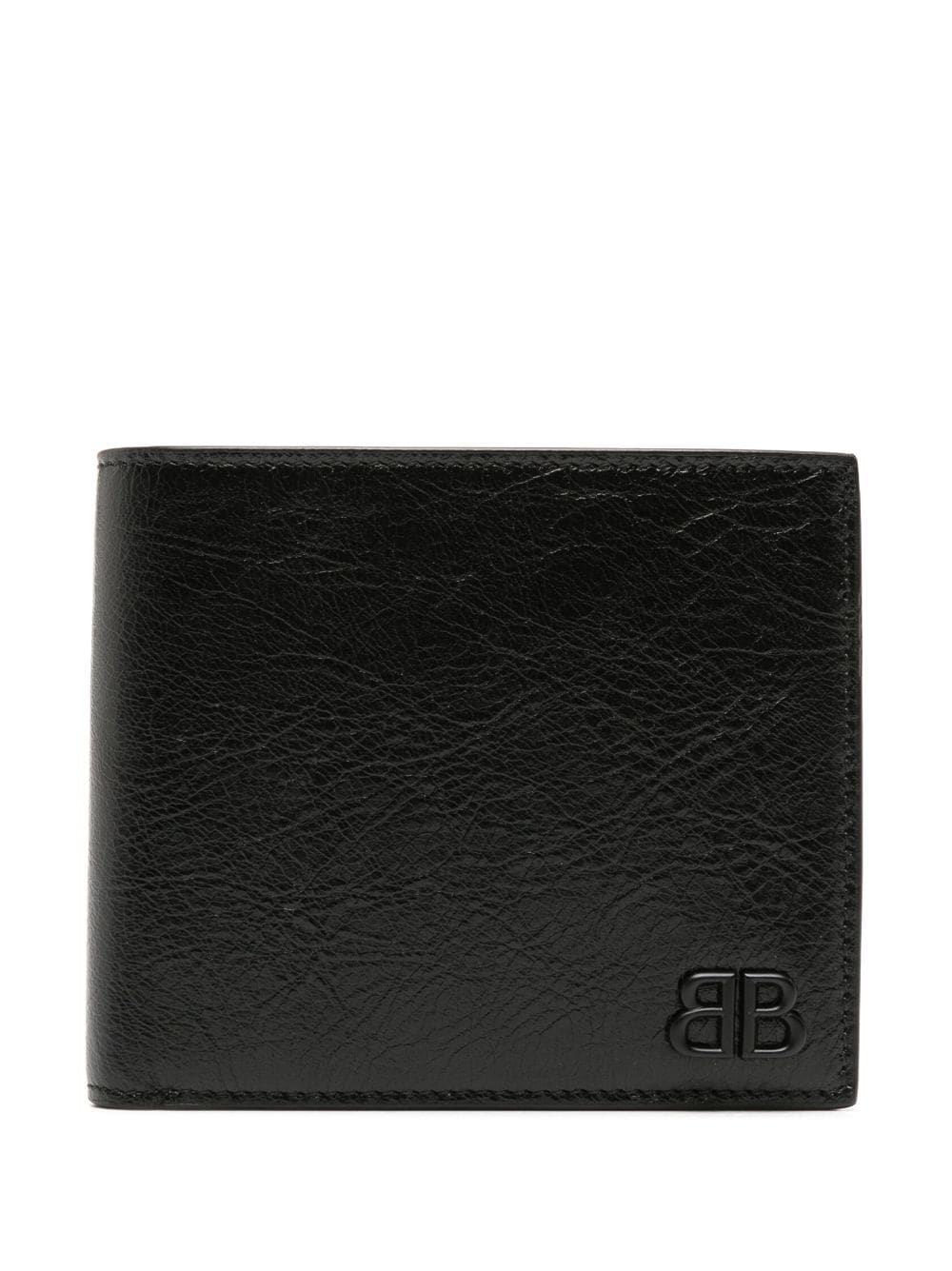 Balenciaga Monaco Portemonnaie mit Logo-Schild - Schwarz von Balenciaga