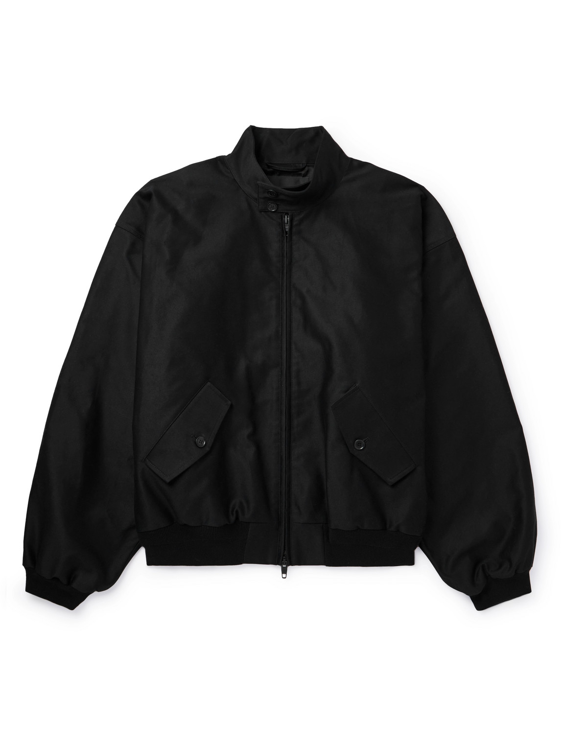 Balenciaga - Oversized Cotton-Shell Harrington Jacket - Men - Black - XL von Balenciaga