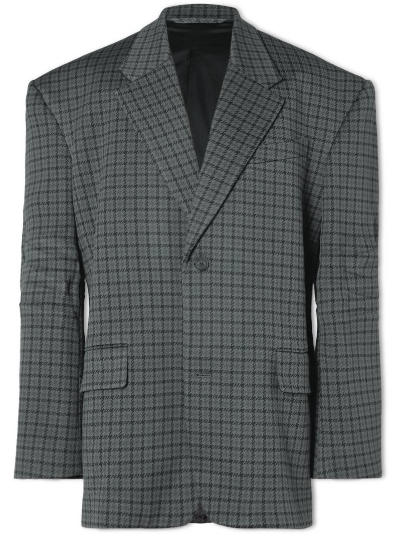 Balenciaga - Oversized Houndstooth Knitted Blazer - Men - Gray - 1 von Balenciaga