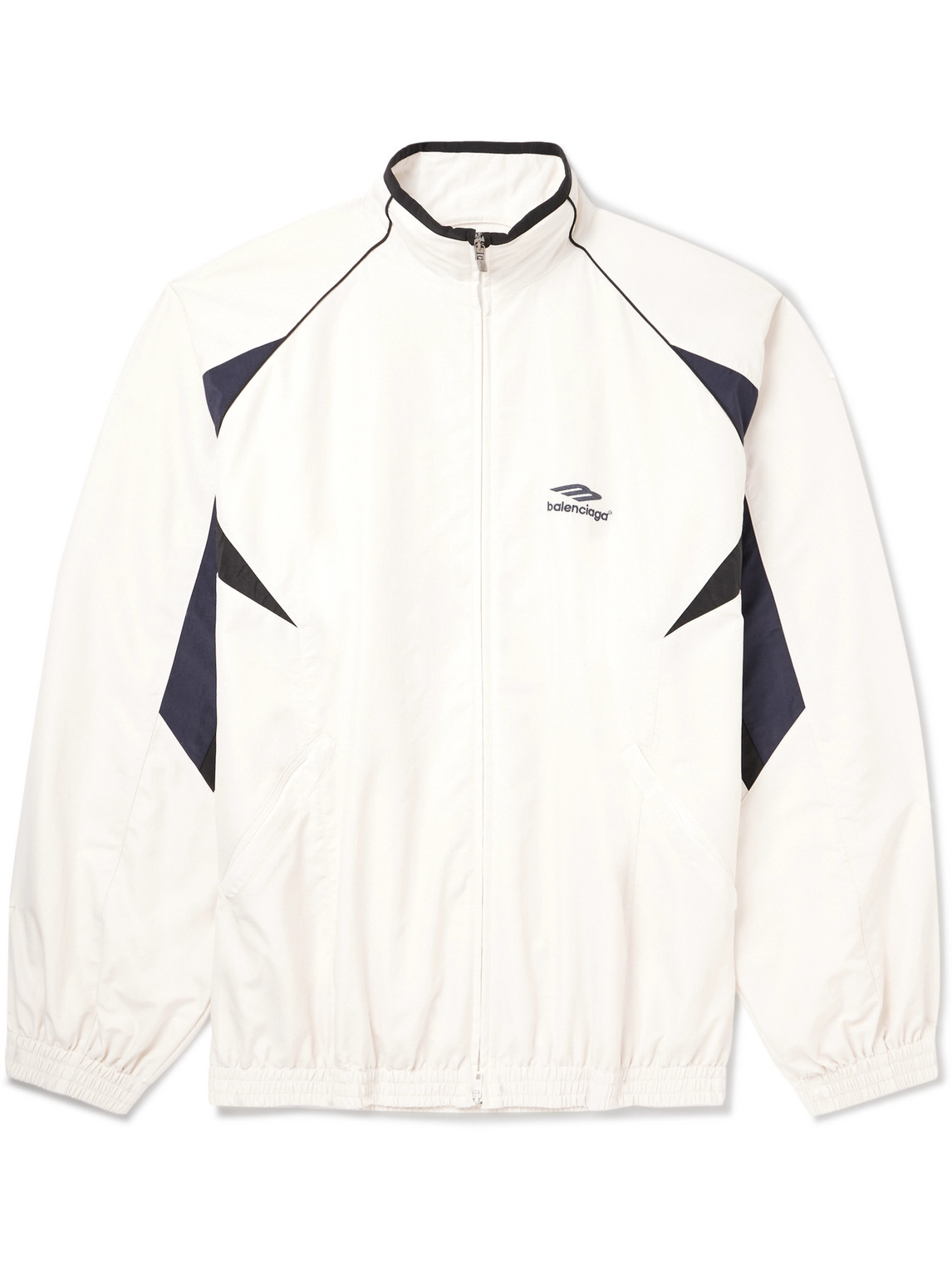 Balenciaga - Oversized Logo-Embroidered Panelled Shell Track Jacket - Men - White - S von Balenciaga