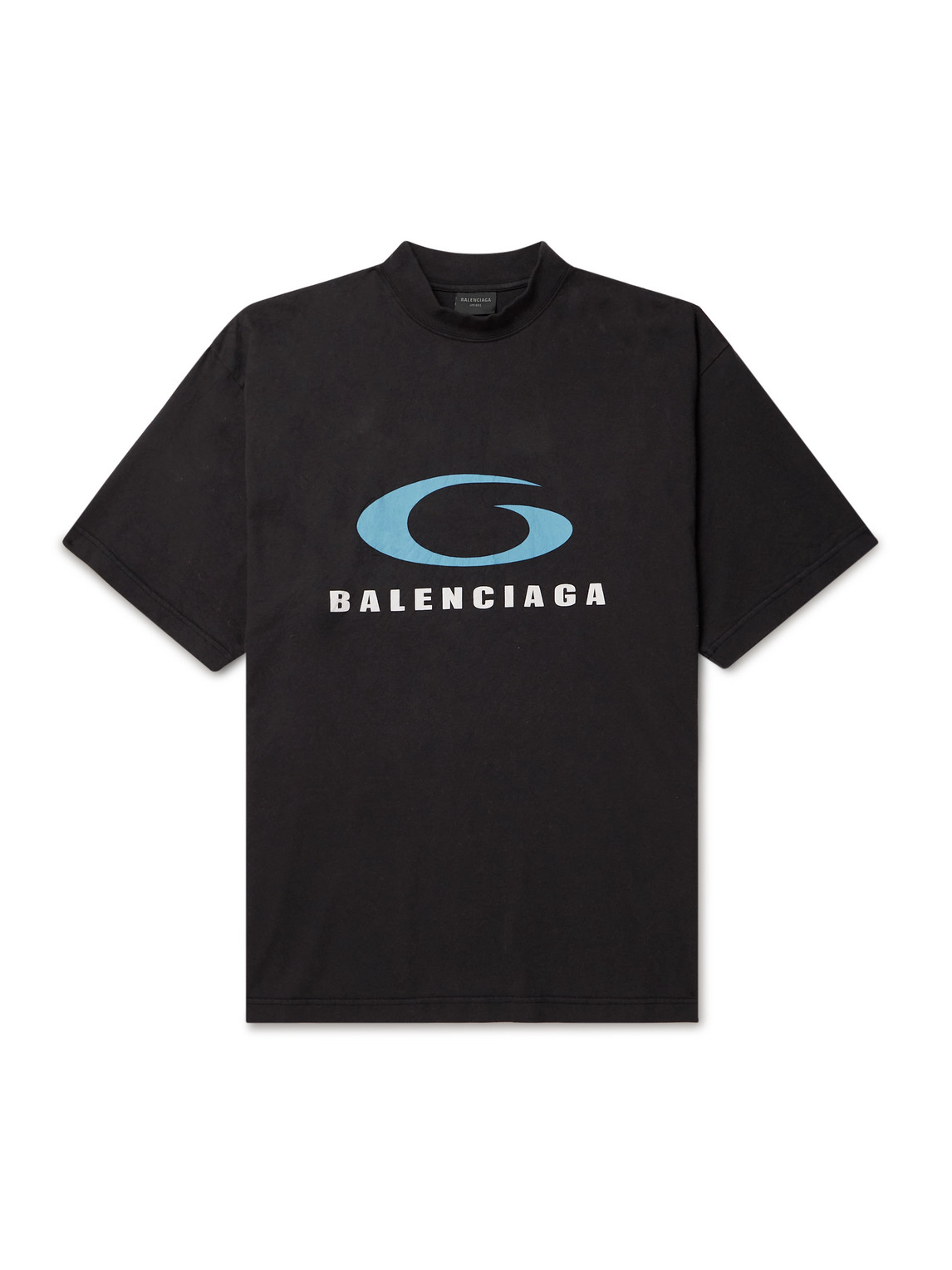 Balenciaga - Oversized Logo-Print Cotton-Jersey T-Shirt - Men - Black - XS von Balenciaga