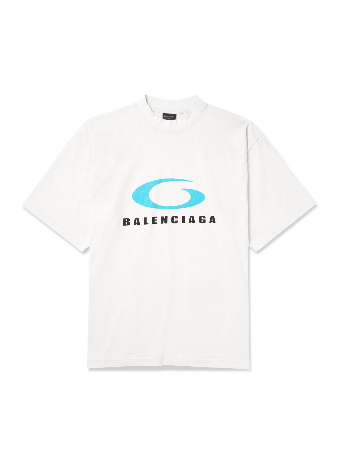 Balenciaga - Oversized Logo-Print Cotton-Jersey T-Shirt - Men - White - XXS Balenciaga - Oversized Logo-Print Cotton-Jersey T-Shirt - Men - White - XXS von Balenciaga
