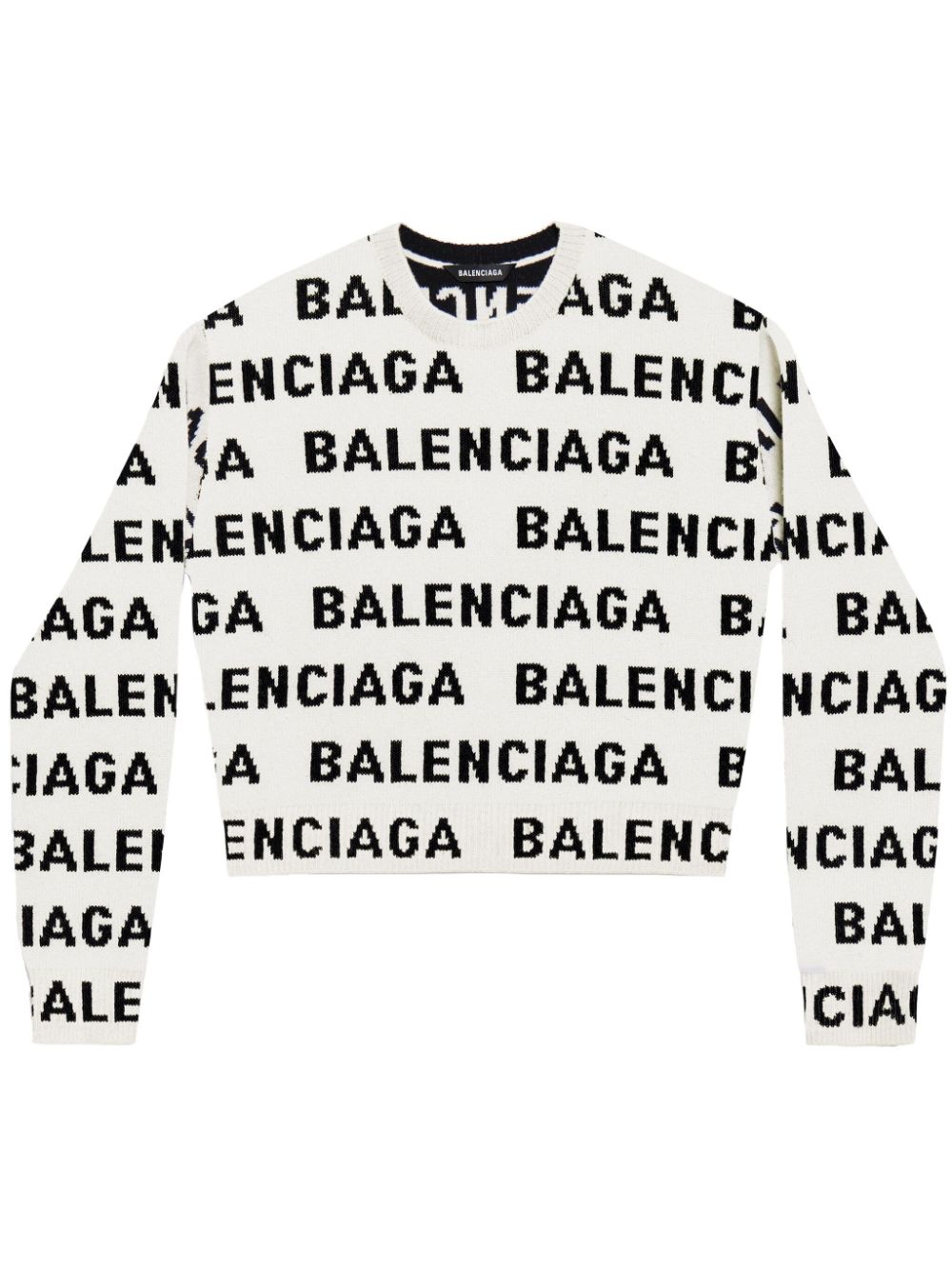 Balenciaga Pullover mit Intarsien-Logo - Weiß von Balenciaga