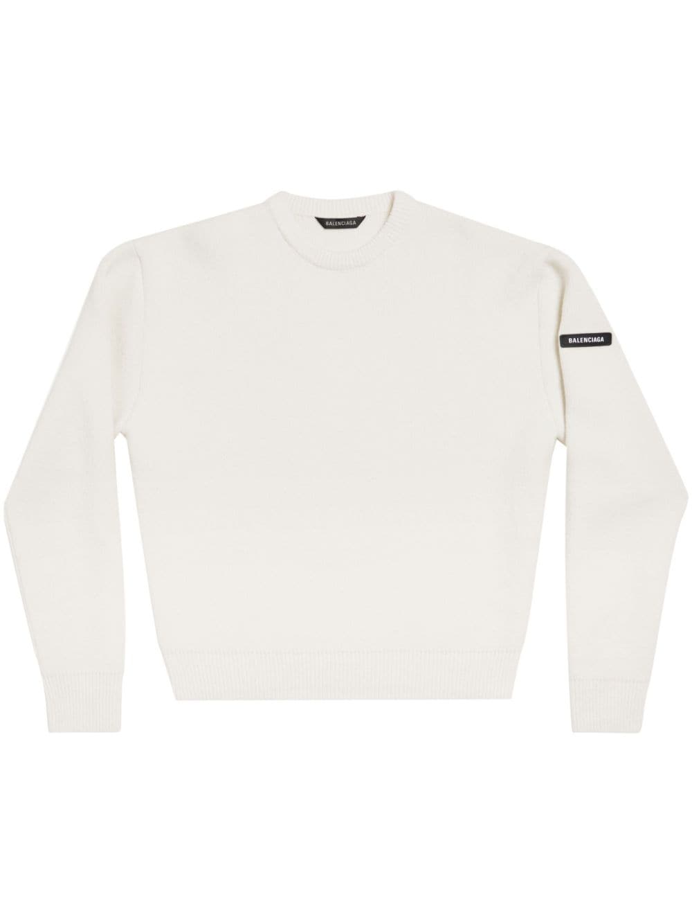 Balenciaga Pullover mit Logo-Patch - Weiß von Balenciaga