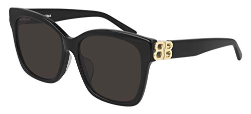 Balenciaga Sonnenbrille BB0102SA 001 Sonnenbrille Damenfarbe Schwarz Grau Linsengröße 57 mm von Balenciaga