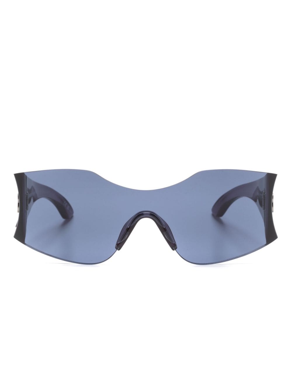 Balenciaga Sonnenbrille mit Logo-Schild - Blau von Balenciaga