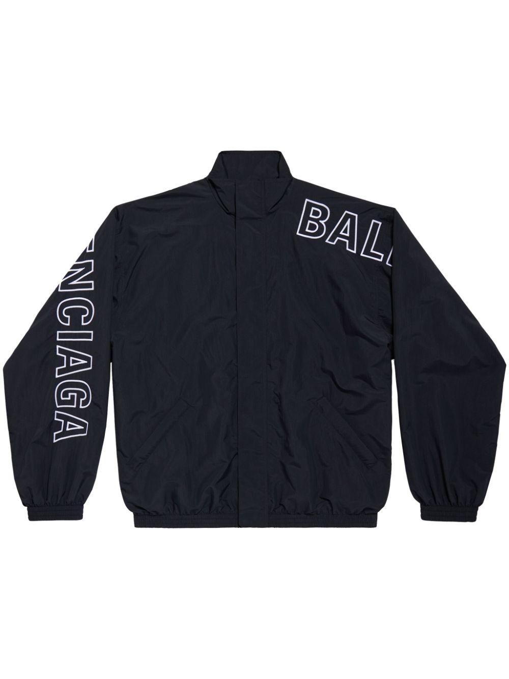 Balenciaga Sportjacke mit Logo-Print - Schwarz von Balenciaga