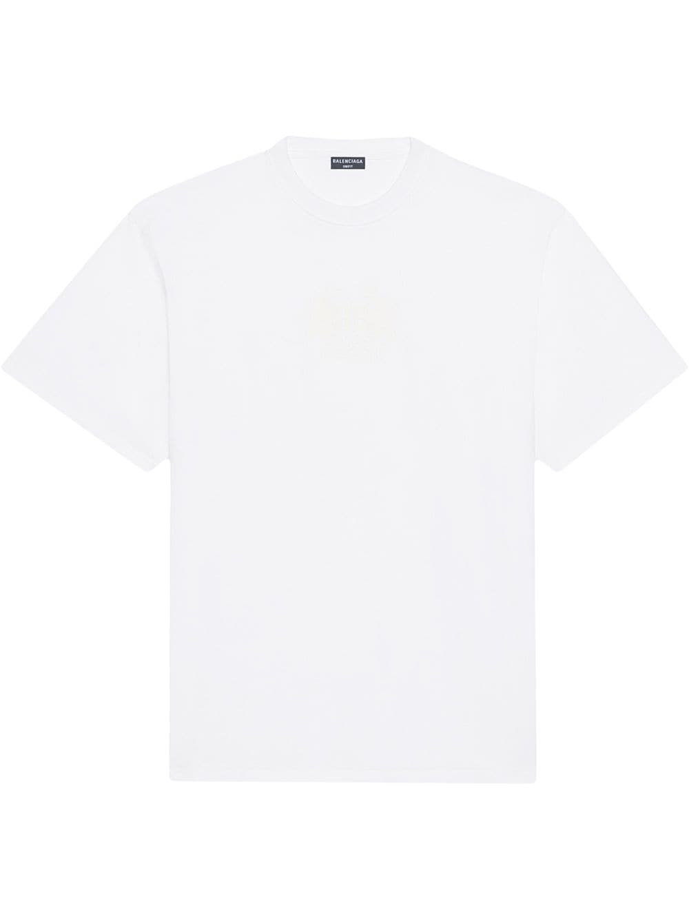 Balenciaga T-Shirt mit leuchtendem Logo-Patch - Weiß von Balenciaga