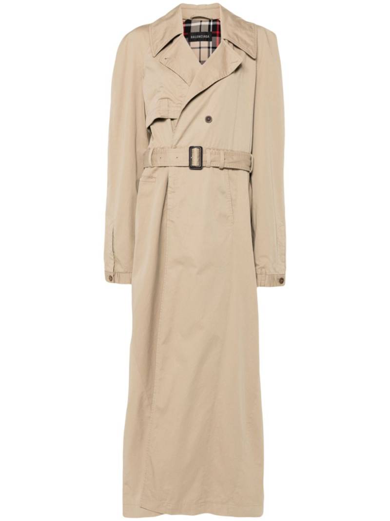 Balenciaga Trenchcoat im Deconstructed-Look - Nude von Balenciaga