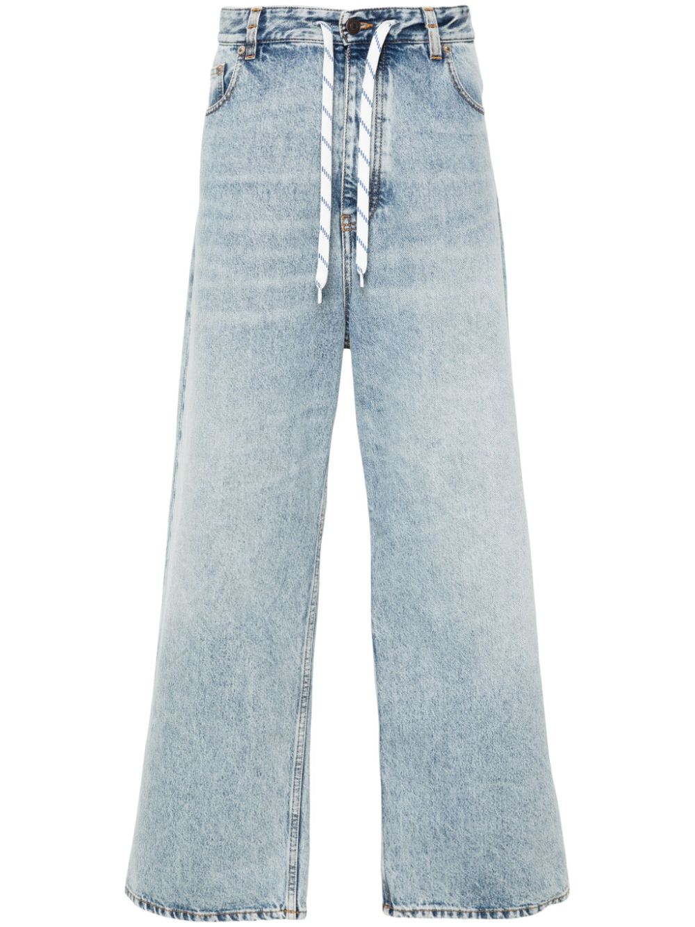 Balenciaga Wide-Leg-Jeans mit Kordelzug - Blau von Balenciaga