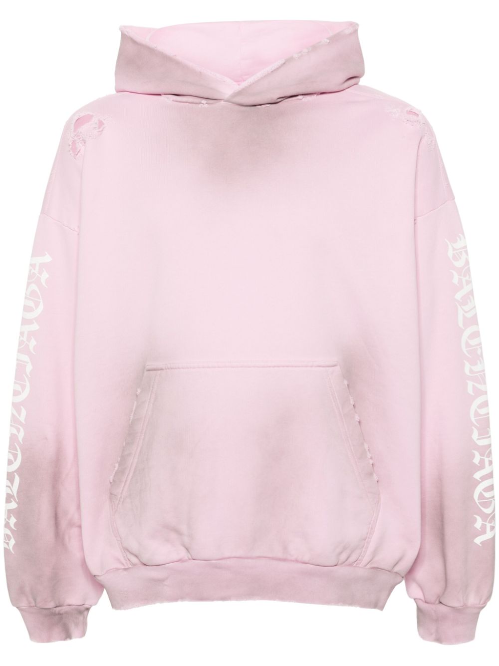 Balenciaga Hoodie im Distressed-Look - Rosa von Balenciaga