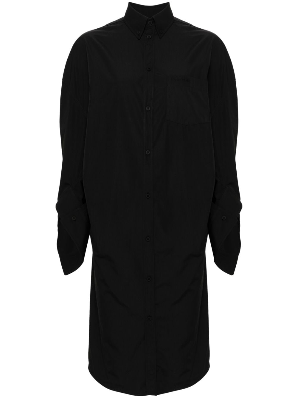 Balenciaga Hemdkleid mit langen Ärmeln - Schwarz von Balenciaga