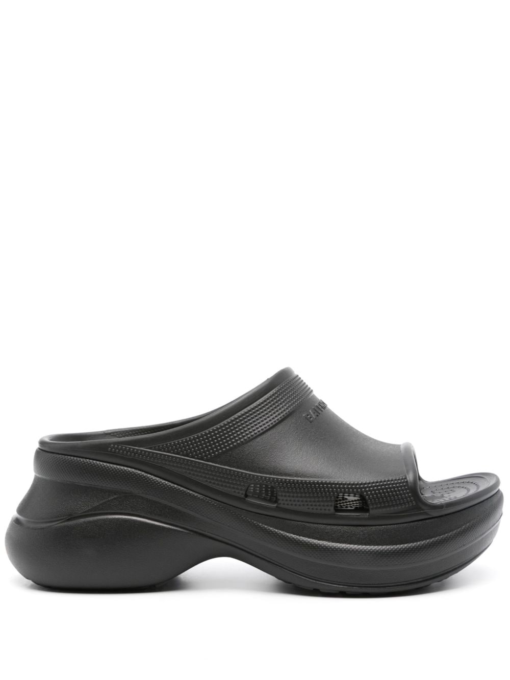 Balenciaga x Crocs Pantoletten mit Plateau - Schwarz von Balenciaga