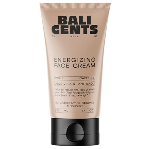 BALI GENTS Energizing Face Cream – Vitalisierende Gesichtscreme für Männer – Feuchtigkeitsspendende Herren Gesichtscreme mit Koffein und Aloevera – Antioxidans Gesichtspflege – 50ml von Bali Gents by Hank Ge