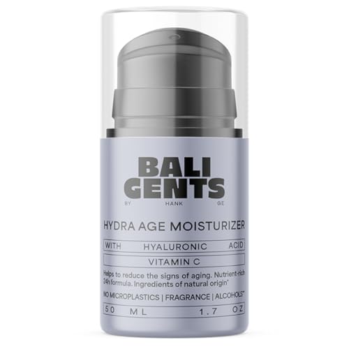 BALI GENTS Hydra Age Moisturizer – Pflegende Gesichtscreme für Männer – Feuchtigkeitsspende Hyaluron Creme für Gesicht – Antioxidans Creme mit Anti-Aging Formel – Mit Pantenol und Aloe Vera – 50ml von Bali Gents by Hank Ge