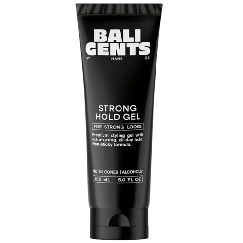 BALI GENTS Strong Hold Gel – Styling Gel für Männer mit extra starkem Halt & natürlichem Glanz – Nicht klebrig – Vegan – 150 ml von Bali Gents by Hank Ge