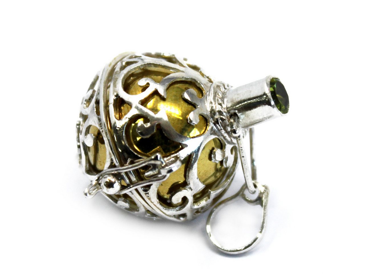 Bali-Homedecor Anhänger Set Silberne Engelsglocke - Heilung- 23mm von Bali-Homedecor