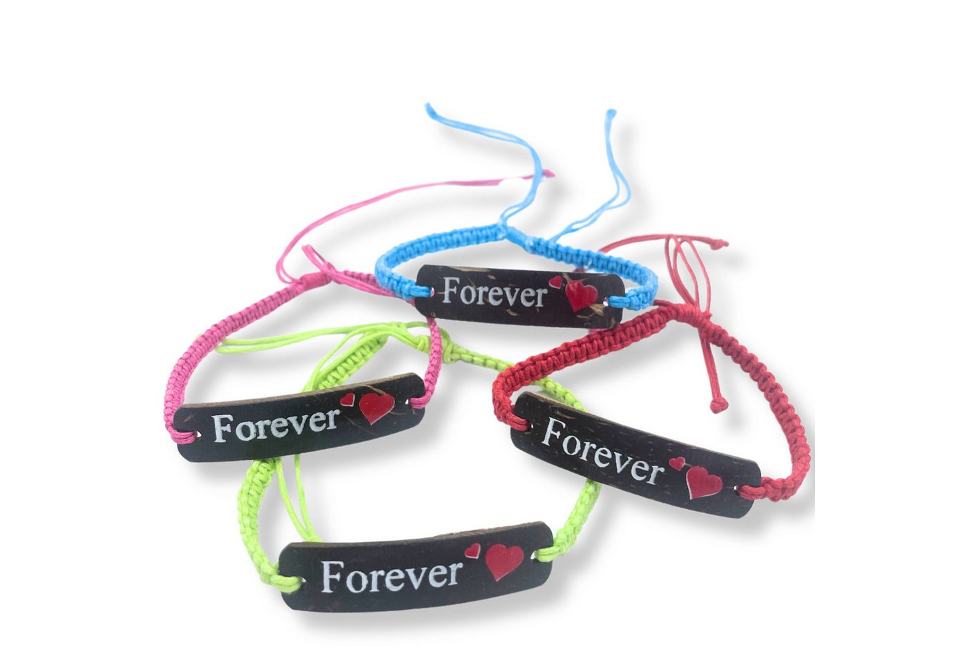 Bali-Homedecor Armband Handgemachte Freundschaftsbänder - Friends Kokosnuss-Druck (sortiert) von Bali-Homedecor