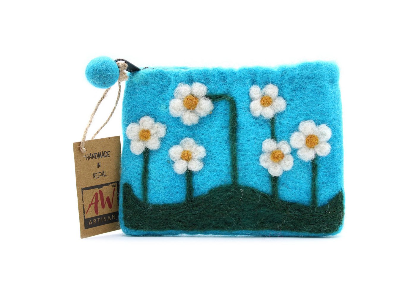 Bali-Homedecor Beuteltasche Natürlicher Filzbeutel (sortiert) - Blumenbeet von Bali-Homedecor