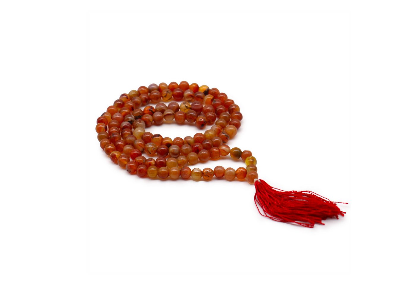 Bali-Homedecor Charm Perle 108 Perlen-Mala – Karneol von Bali-Homedecor