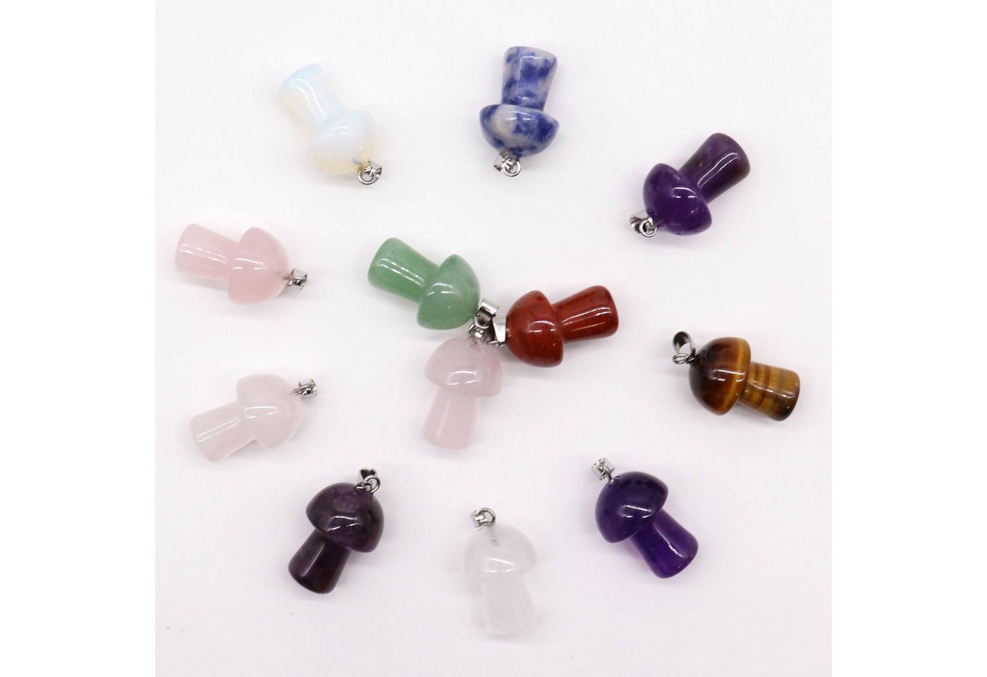 Bali-Homedecor Collier Edelstein Pilz Anhänger (12 sortiert) 20x15mm von Bali-Homedecor