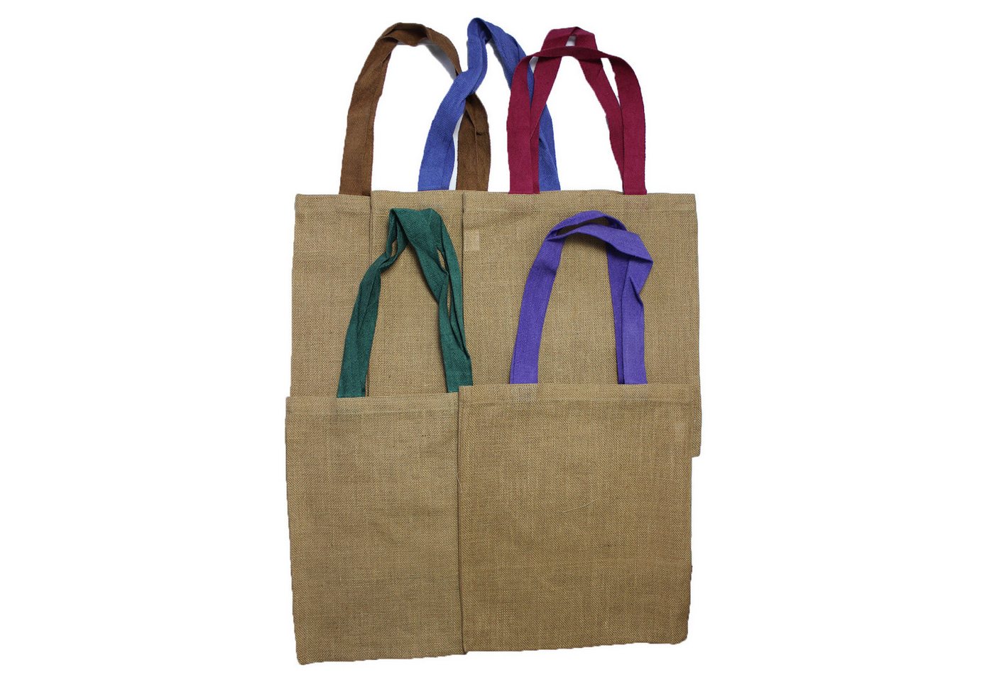 Bali-Homedecor Tragetasche Große Jute-Einkaufstasche - Griffe in 5 verschiedenen Farben von Bali-Homedecor