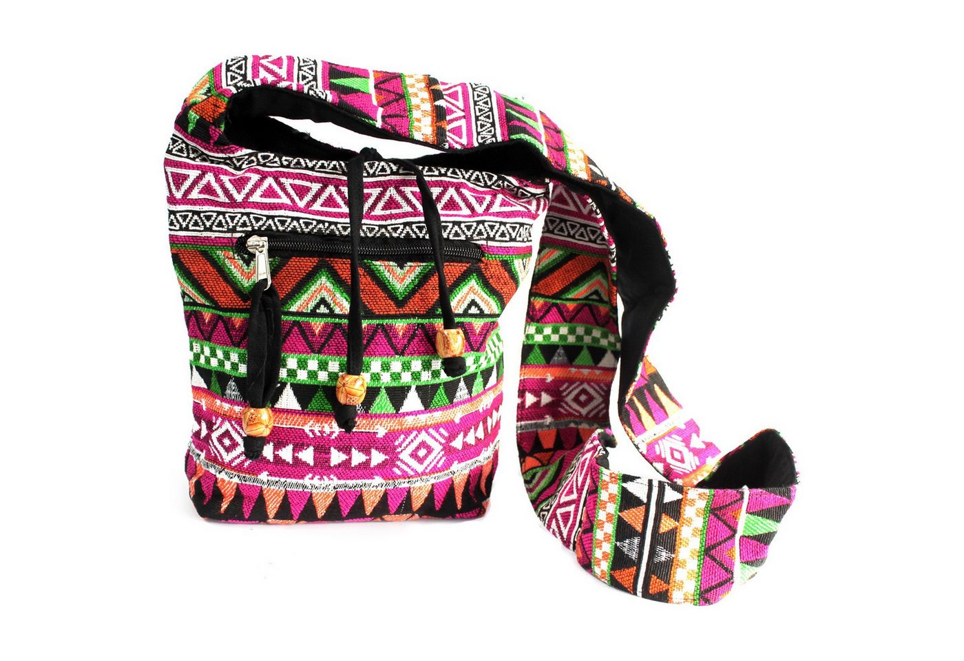 Bali-Homedecor Tragetasche Jacquard-Taschen - pinke Umhängetasche (mittelgr) von Bali-Homedecor