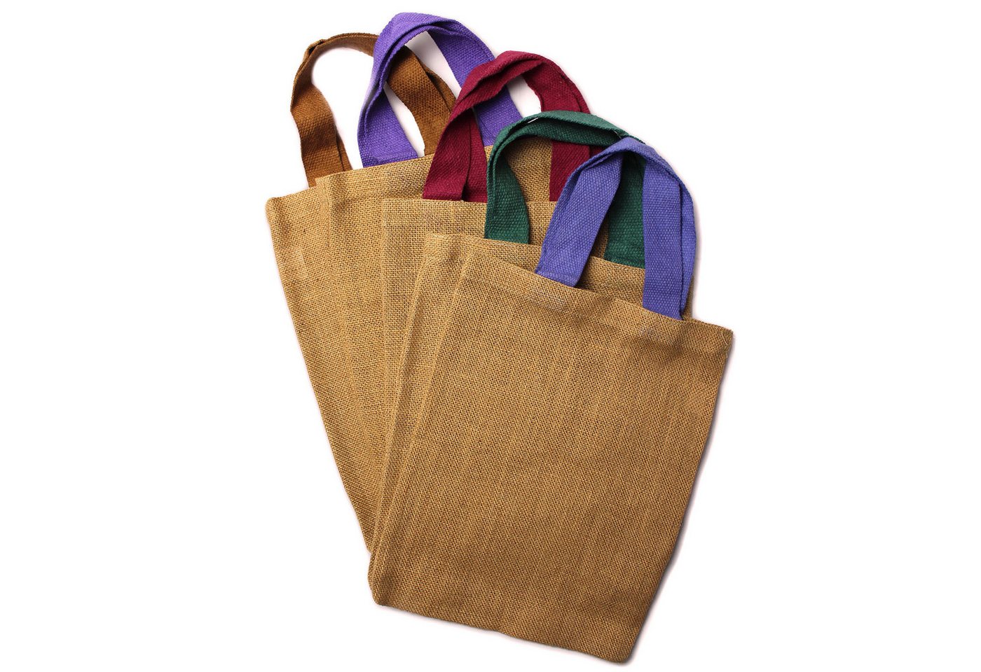 Bali-Homedecor Tragetasche Jute-Einkaufstasche Tasche blauer Griff von Bali-Homedecor