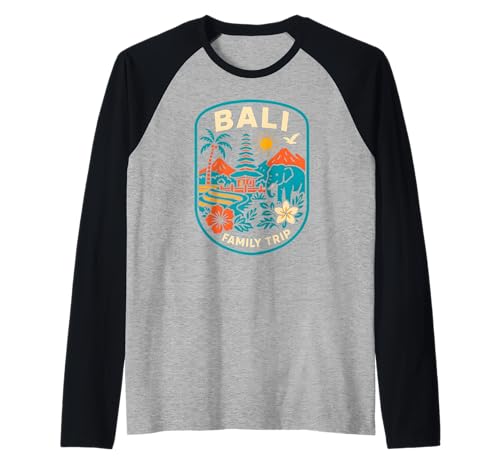 Bali Bali Familienausflug Vintage Damen Strandleben Surfen Up Raglan Bali Bali Familienausflug Vintage Damen Strandleben Surfen Up Raglan von Bali Palm Trees Sunshine Surfs Up Skateboarding
