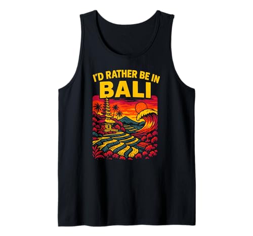 Bali Beach Id Rather Be in Bali Vintage Damen Coastal Livin Tank Top Bali Beach Id Rather Be in Bali Vintage Damen Coastal Livin Tank Top von Bali Palm Trees Sunshine Surfs Up Skateboarding