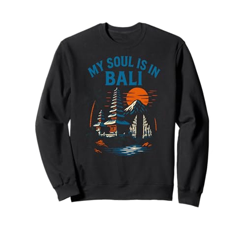 Bali Palm Trees My Soul is in Bali Vintage Damen Strandleben Sweatshirt von Bali Palm Trees Sunshine Surfs Up Skateboarding