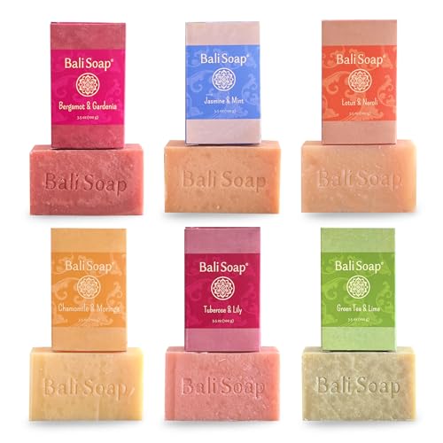 Bali Soap – Feminine Collection Naturseife Geschenkset, 6er Pack à 100 g – Handgemachte duftende Badeseifen für Frauen von Bali Soap