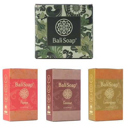 Bali Soap - Natürliche Seife, Geschenk, 3 Stück, Papaya - Zimt - Zitronengras, für Frauen, Männer und Jugendliche, je 100 g Bali Soap - Natürliche Seife, Geschenk, 3 Stück, Papaya - Zimt - Zitronengras, für Frauen, Männer und Jugendliche, je 100 g von Bali Soap