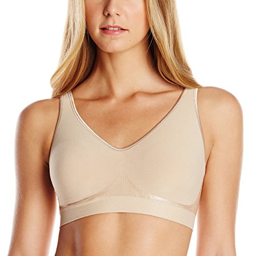 Bali Comfort Revolution Kabelloser BH, volle Abdeckung, kabelloser BH, feuchtigkeitsableitender, bügelloser BH, Kernfarben, Nude, X-Large von Bali