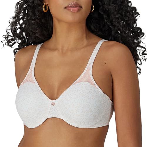 Bali Damen, Passion for Comfort, Bügel, Nahtlose Körbchen Minimizer-BH, Undurchsichtige, Pink Leaf Print, 85C von Bali