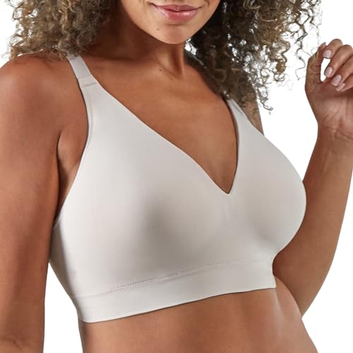 Bali Damen-BH ohne Armaturen, bequem, revolutionär, nahtlos, Flex-to-fit bügelloser BH, Sandshell, X-Large von Bali