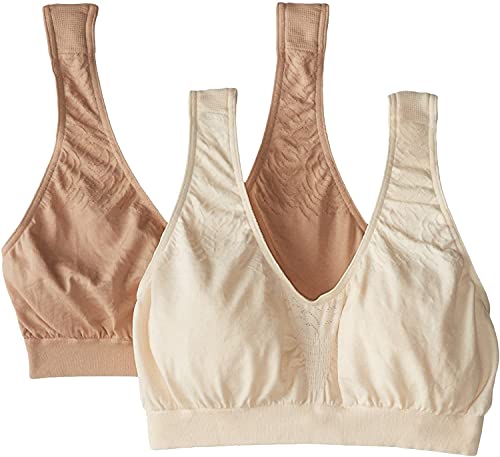 Bali Damen Comfort Revolution Crop Top, 2er-Pack – Nude/Hellbeige Combo, Medium Bali Damen Comfort Revolution Crop Top, 2er-Pack – Nude/Hellbeige Combo, Medium von Bali