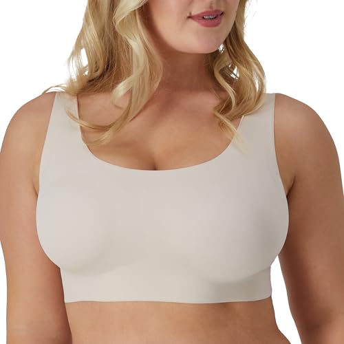 Bali Damen Comfort Revolution Easylite Bügelloser T-Shirt BH mit voller Abdeckung, Sandshell, Medium von Bali