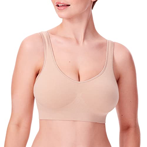 Bali Damen Comfort Revolution Shaping Bügelloser BH mit voller Abdeckung, Blickdicht, Nude Heather, Large von Bali