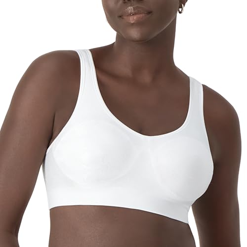 Bali Damen Wireless, Comfort Revolution Full-Coverage Wirefree Bra for Women, Moisture-Wicking BH mit voller Abdeckung, Undurchsichtige, Weiß Tropic, XX-Large von Bali
