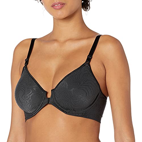 Bali Damen Formender Bügel, Comfort Revolution T-Shirt, Vorderschließender BH BHS, Undurchsichtige, Schwarz, 90D von Bali