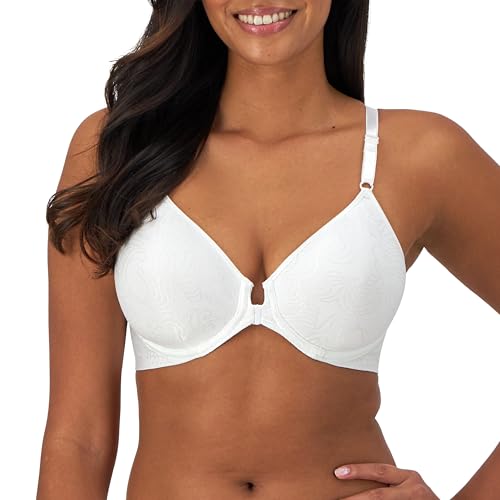 Bali Damen Comfort Revolution formender Bügel-BH mit Vorderverschluss BHS, Weiss/opulenter Garten, 80B von Bali