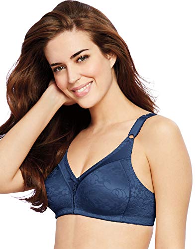Bali Damen Double Support Wireless, Lace Bra with Stay-in-Place Straps, Full-Coverage BH mit voller Abdeckung, Undurchsichtige, In der Navy, 85D von Bali