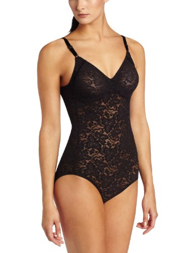Bali Damen Lace 'N Smooth Firm-Control Lace Body Shaper mit integriertem Bügel-BH, Schwarz, 75D von Bali
