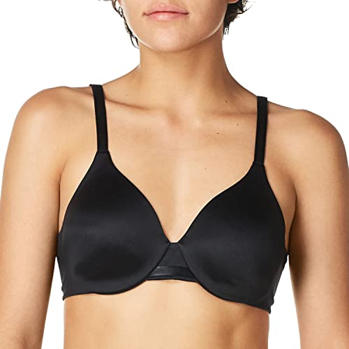 Bali Damen One Smooth U Bügel, glättender und verdeckender BH mit voller Abdeckung, Df3w11 BHS, Undurchsichtige, Schwarz, 80D von Bali