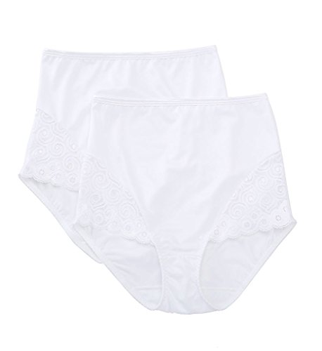 Bali Damen Shapewear Brief mit Spitze Firm Control 2er Pack - Weiß - X-Groß Bali Damen Shapewear Brief mit Spitze Firm Control 2er Pack - Weiß - X-Groß von Bali