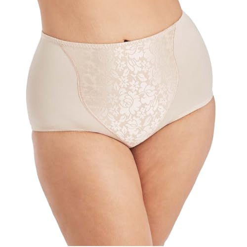 Bali Damen Shapewear Double Support® Koordinate Slip mit Spitze Bauch Panel Light Control 2er Pack - Beige - Groß von Bali